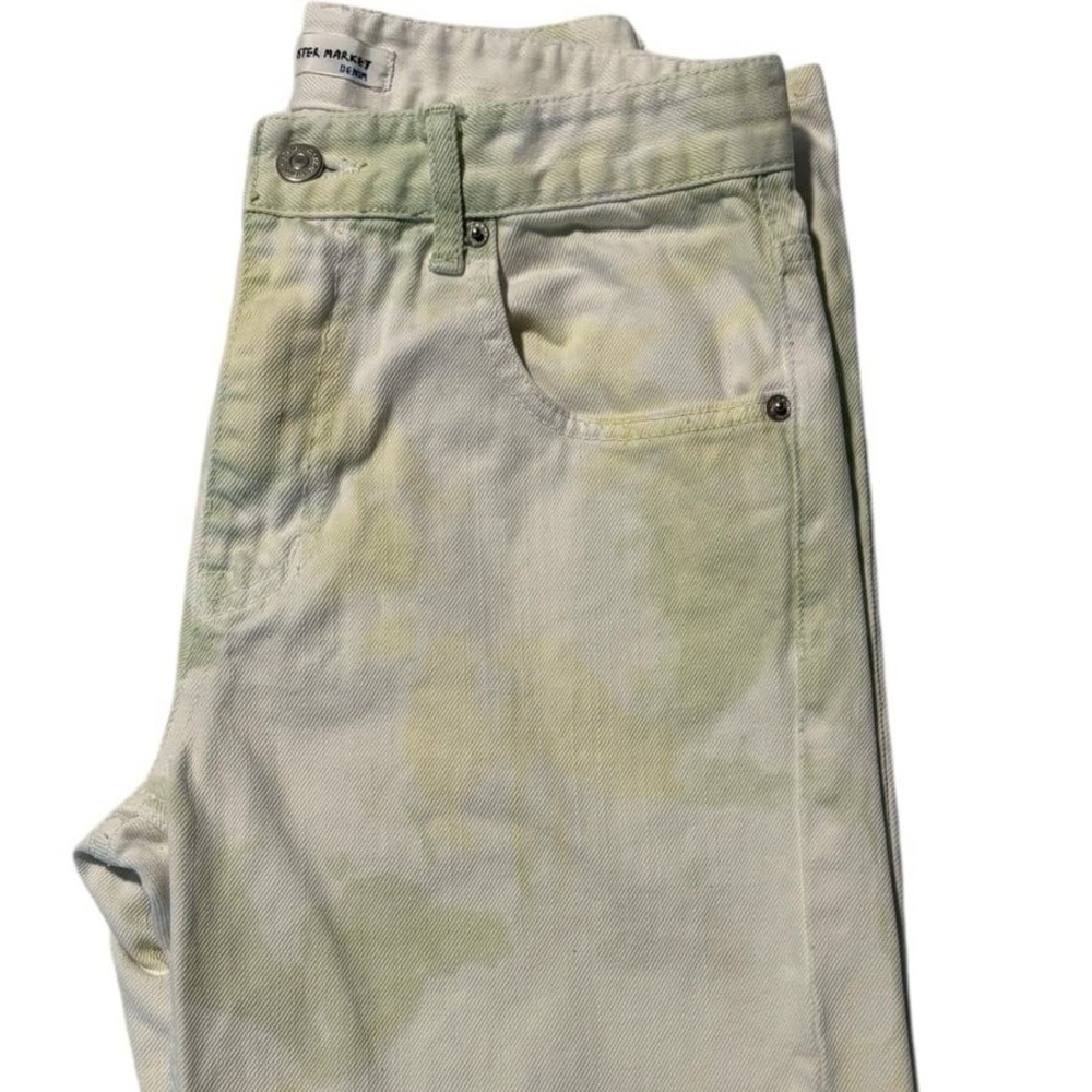 Sister Market Denim Pants Women's M – Tie Dye Wash, 100% Cotton, Made in Korea - Picture 12 of 16